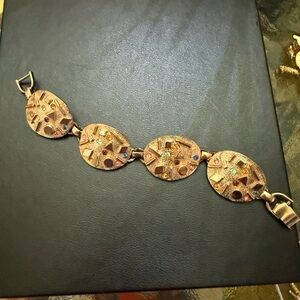 Bergere Vintage Multicolor Rhinestone link bracelet Classic Style